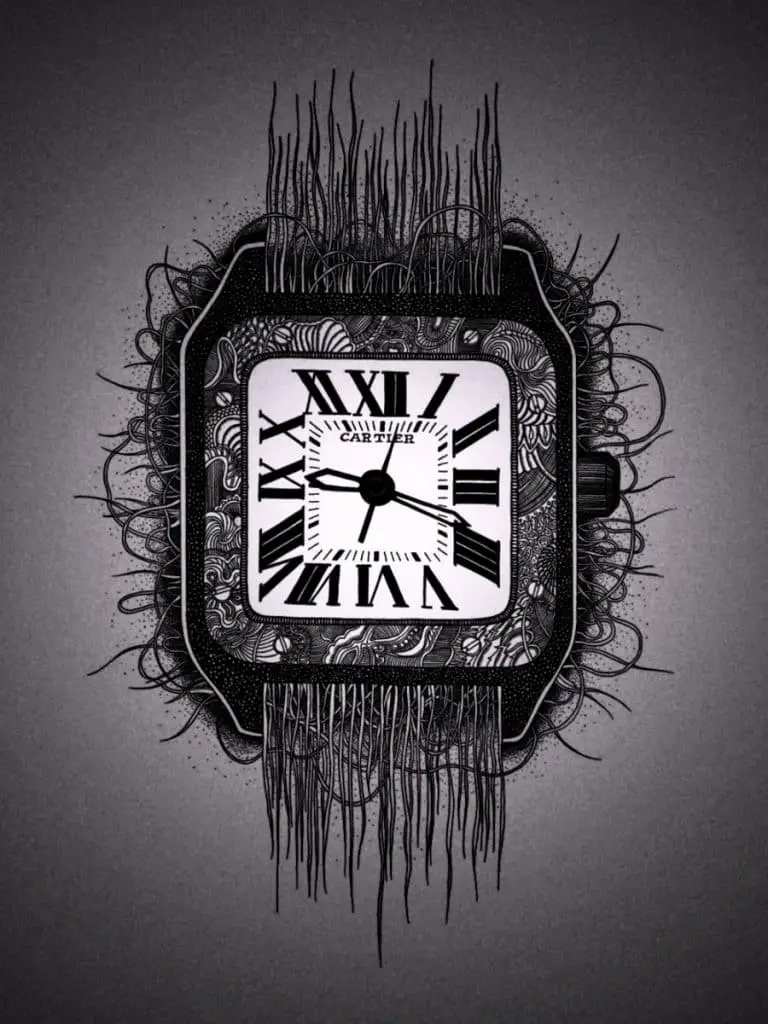 Cartier watch illustration