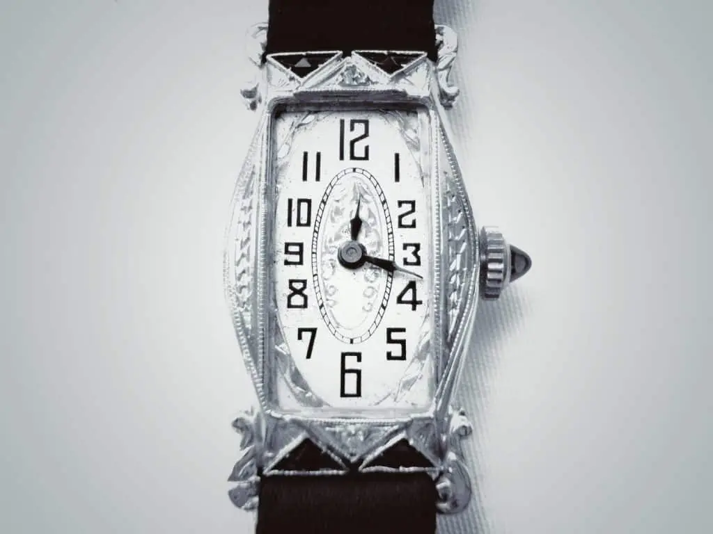 White gold art deco watch repair